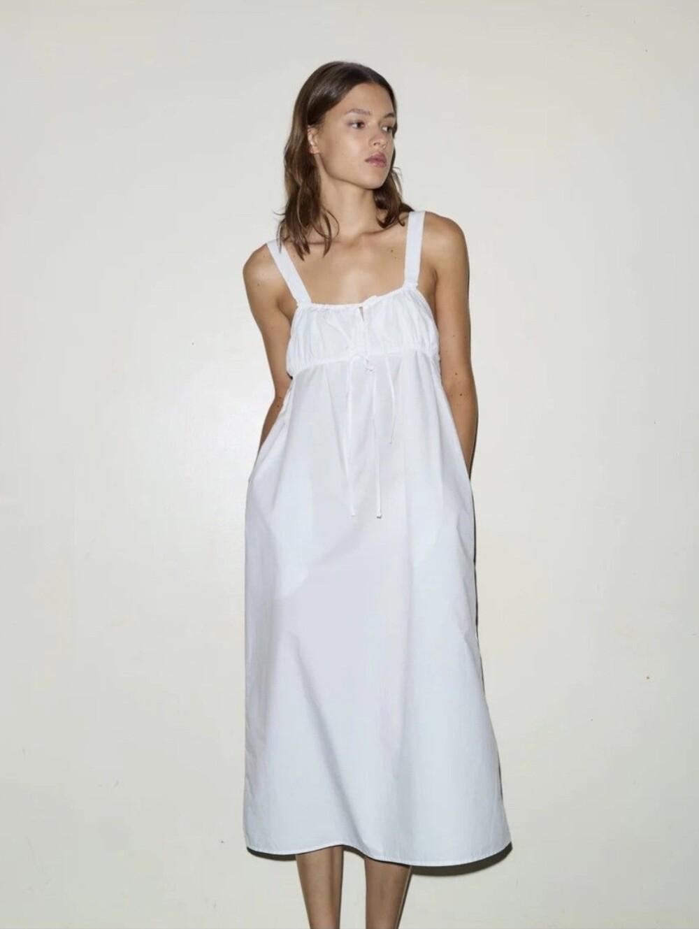 Deiji Studios 'The Ruched Tie' Midi Dress XS